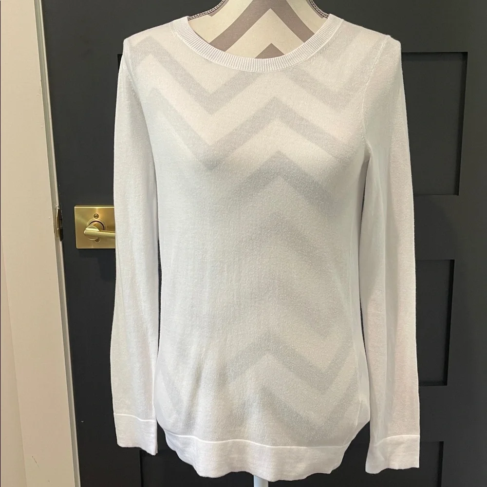 J.Crew Teddy Preppy Cotton White Knit Top Size XS NWT